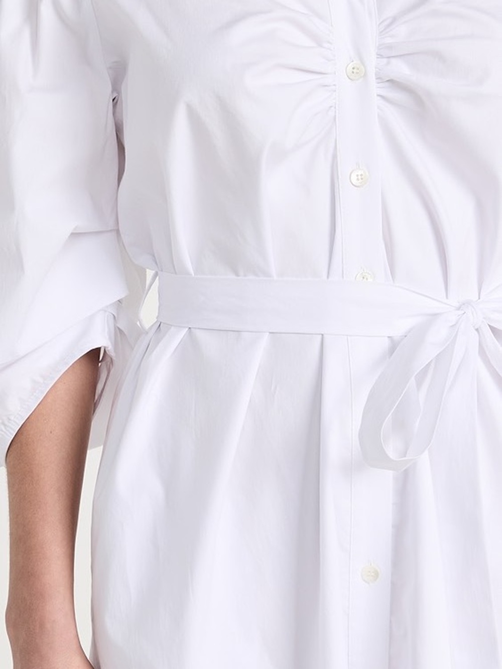 Staud white Reese off shoulder Poplin dress - Picture 5 of 9